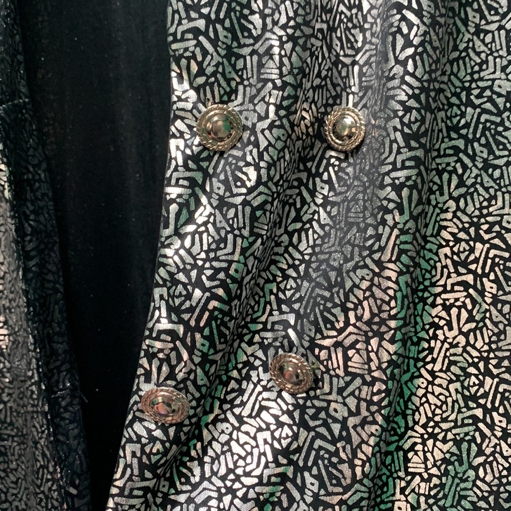 Vintage Silver Shiny Metallic Jacket - image 4